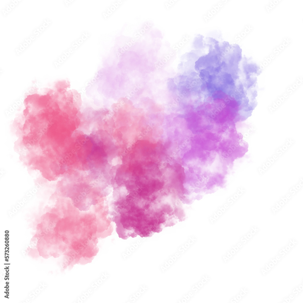 Captivating Colorful Cloud Abstract Design in Watercolor