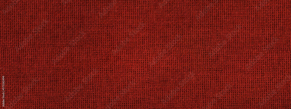 Fototapeta premium Red light natural linen texture for the background
