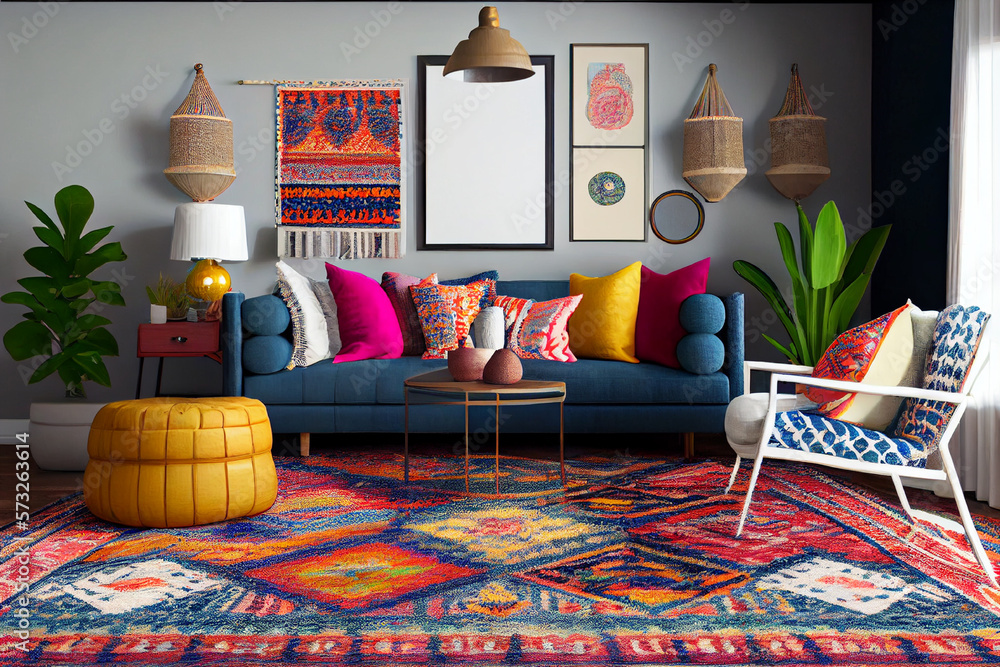 Colorful Bohemian Living Room