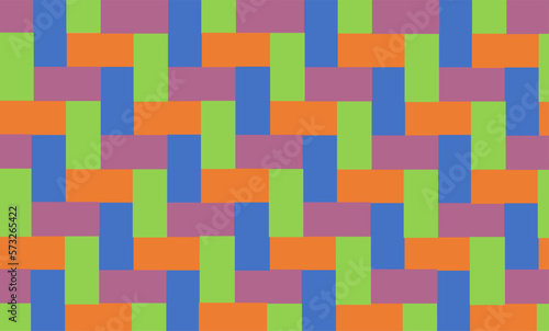 Tri-color stair repeat pattern, replete image, design for fabric printing 