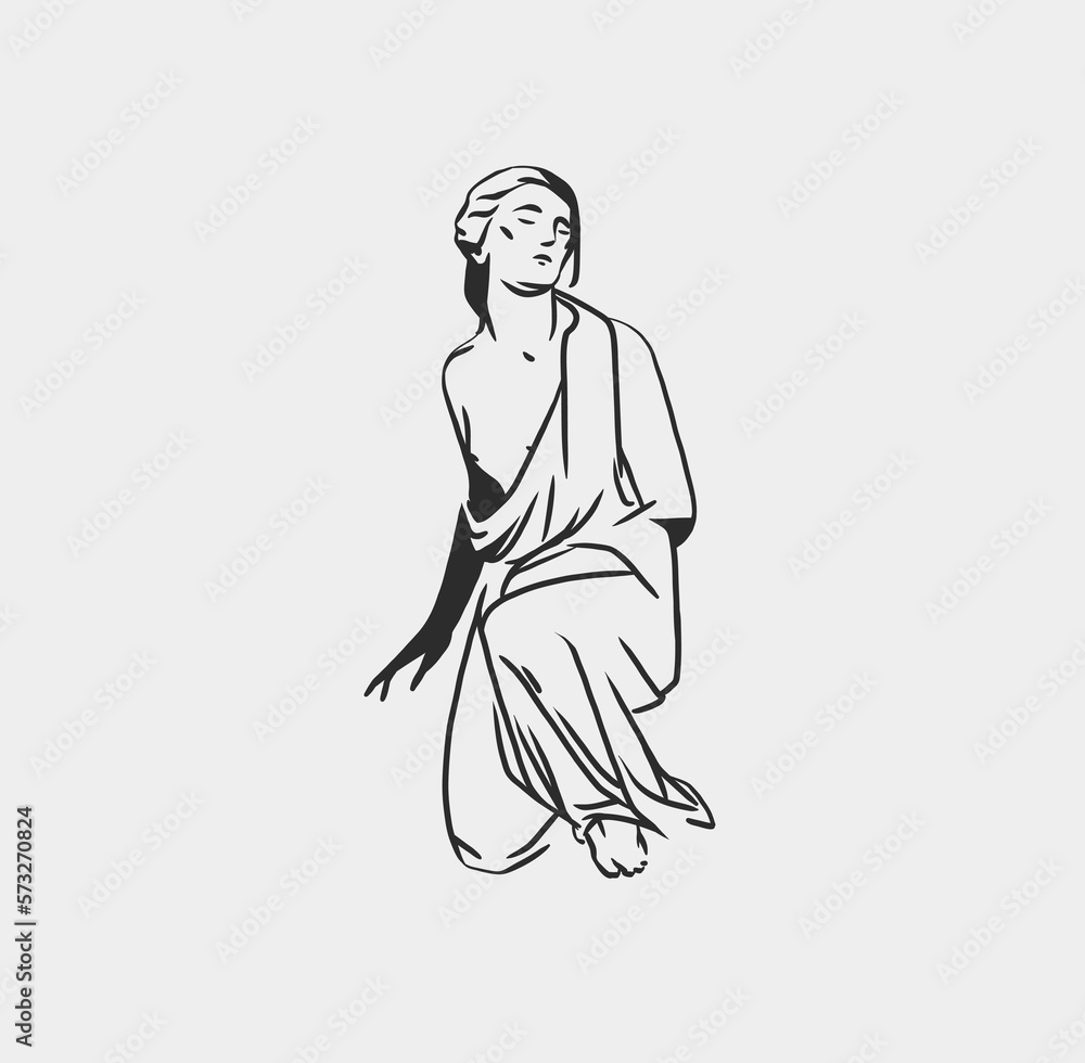 Hand drawn vector abstract outline,graphic,line art greek ancient sculpture statue line art modern drawing.Antique classic statues in trendy bohemian style,outline design concept.Antique statue logo. Hand drawn vector abstract outline,graphic,line art greek ancient sculpture statue line art modern drawing.Antique classic statues in trendy bohemian style,outline design concept.Antique statue logo.