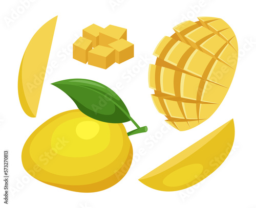 Fruit mango isolated on white background