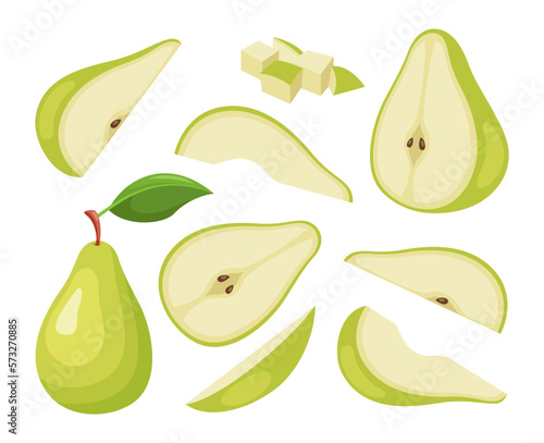 Fruit pear isolated on white background