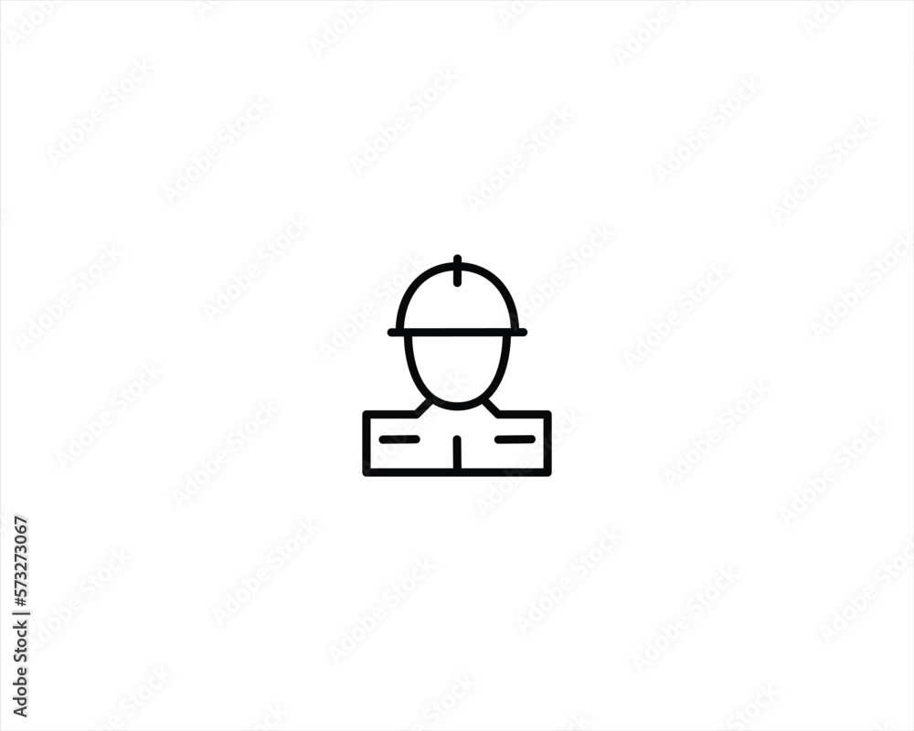 Fototapeta premium worker line icon