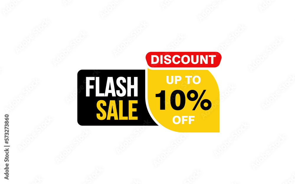 10 Percent FLASH SALE offer, clearance, promotion banner layout with sticker style.
10 Percent FLASH SALE offer, clearance, promotion banner layout with sticker style.
