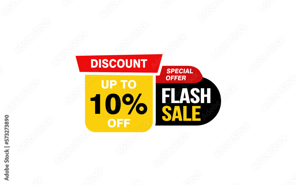 10 Percent FLASH SALE offer, clearance, promotion banner layout with sticker style.
10 Percent FLASH SALE offer, clearance, promotion banner layout with sticker style.