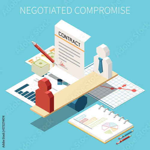 Business Negotiations Isometric