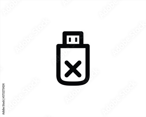 disconnected usb line icon