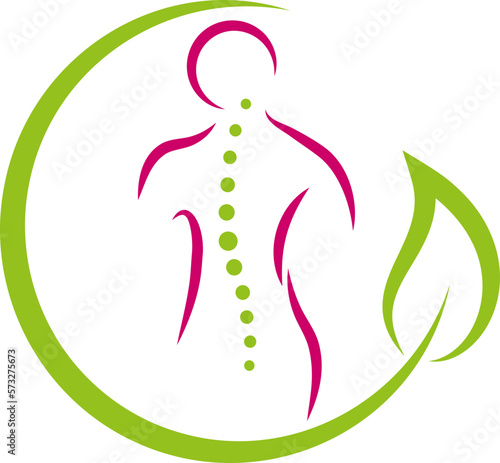 Person, Mensch, Wirbelsäule, Chiropraktiker, Orthopädie und Massage Logo, Hintergrund