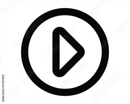Free Download play line icon - GFXLoad