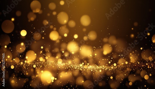 Abstract Golden Glitter Wave Background