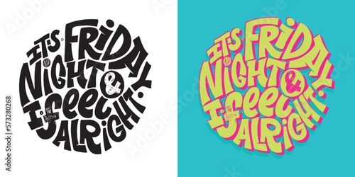 Calligraphy fun lettering design to print on tee, shirt, hoody, poster, sticker, card. Vector lettering postcard.