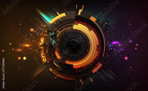 High-tech technology colorful background