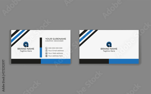 modern business card template, business card template, vector double-sided creative Professional modern simple business card template design.