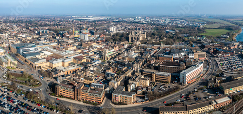 Aerial view of Peterborough cityscape skyline © teamjackson