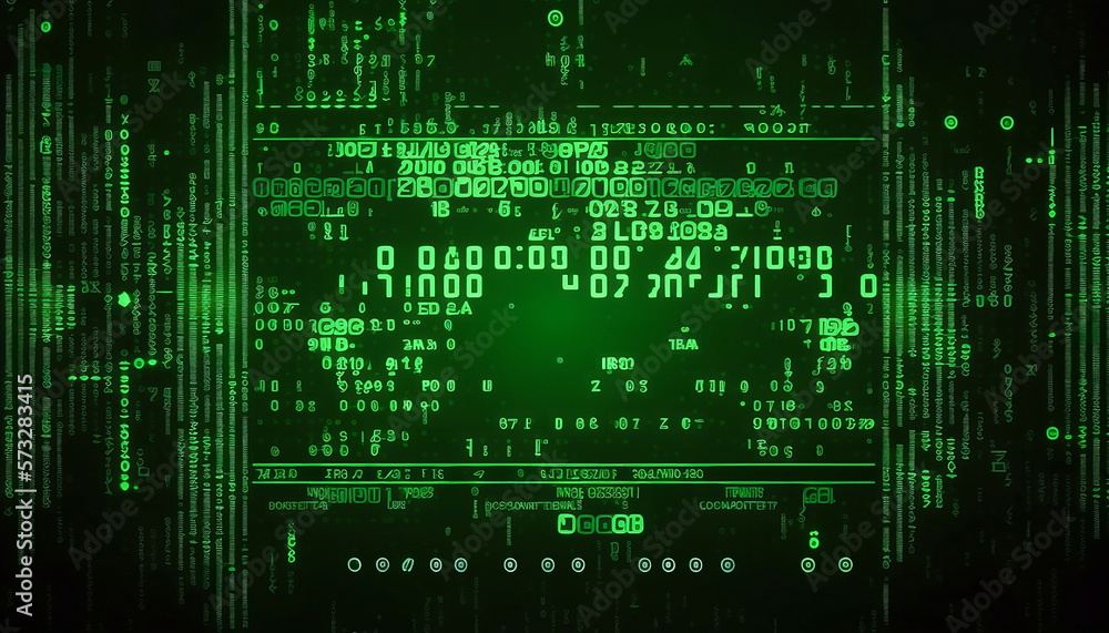 Digital Map with Matrix Code and Circuit Board. Generative AI. Digital Map with Matrix Code and Circuit Board. Generative AI.