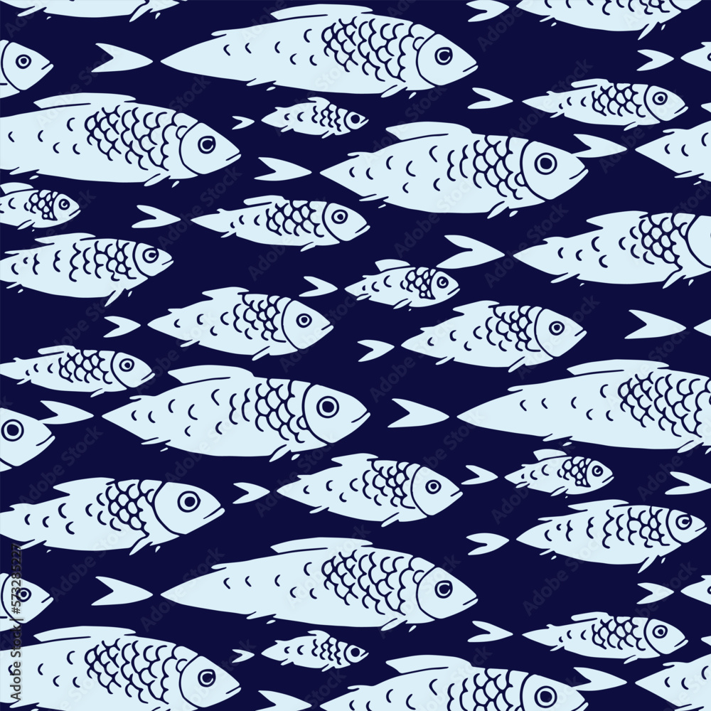 Fish pattern. For print. Picture. Vector school of fish pattern. Fish pattern. For print. Picture. Vector school of fish pattern.