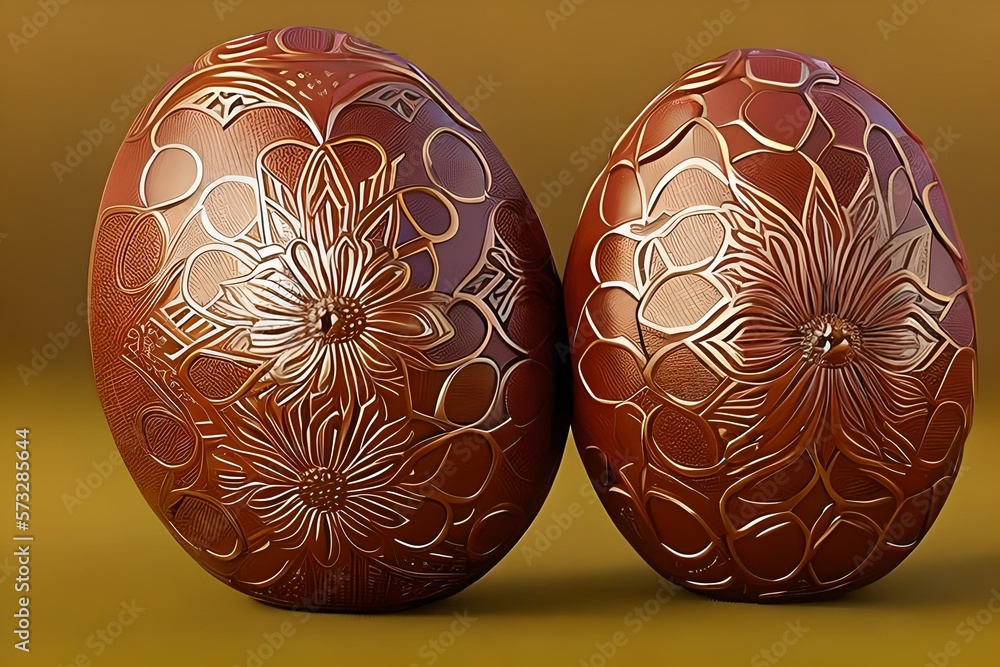 Beautiful decorated Easter Eggs, Generative AI Beautiful decorated Easter Eggs, Generative AI