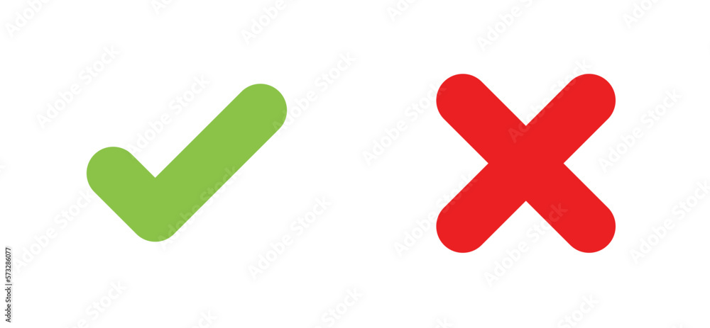 checklist and cross icon, done and cancel icon, yes and no icon checklist and cross icon, done and cancel icon, yes and no icon