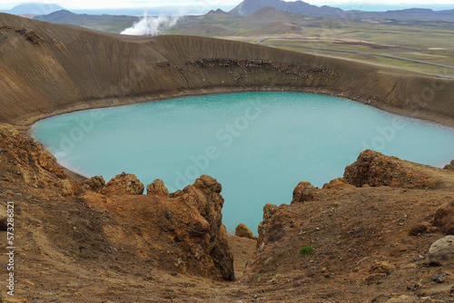 Iceland Kerid Volcanic Crater And Lake