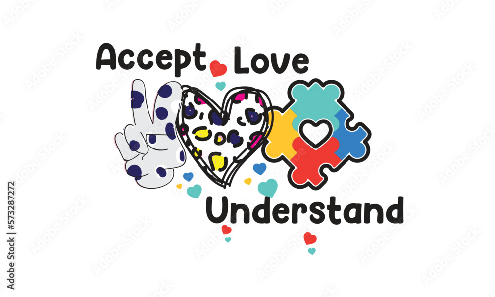 Accept Love Understand Sublimation T-Shirt Design