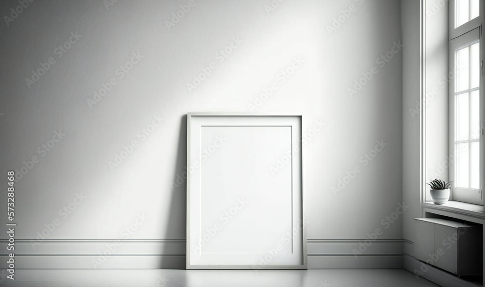 Elevate your living room decor with a sleek mockup poster frame against a luxurious contemporary background Elevate your living room decor with a sleek mockup poster frame against a luxurious contemporary background