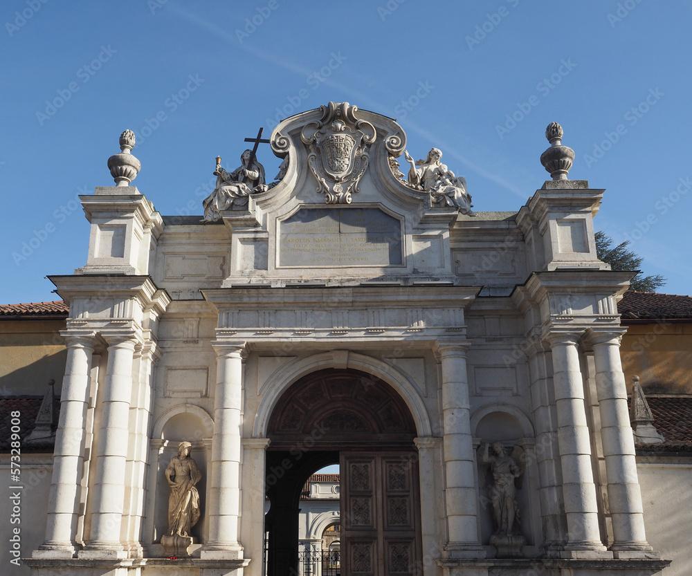 Obraz premium La Certosa former monastery and insane asylum entrance portal in