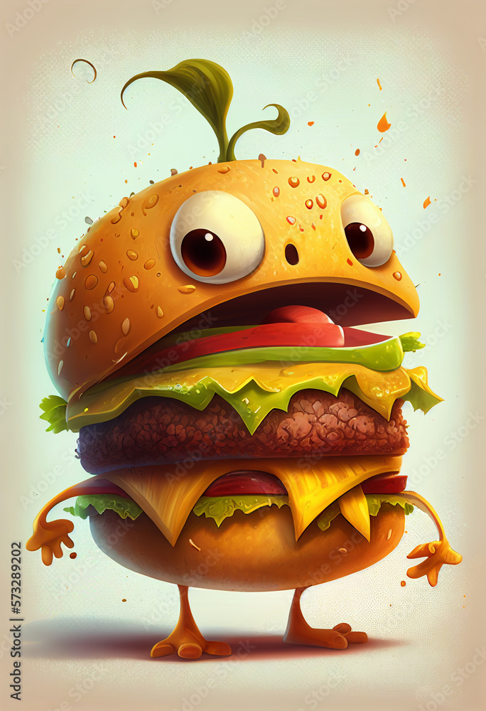 burger cartoon character burger cartoon character