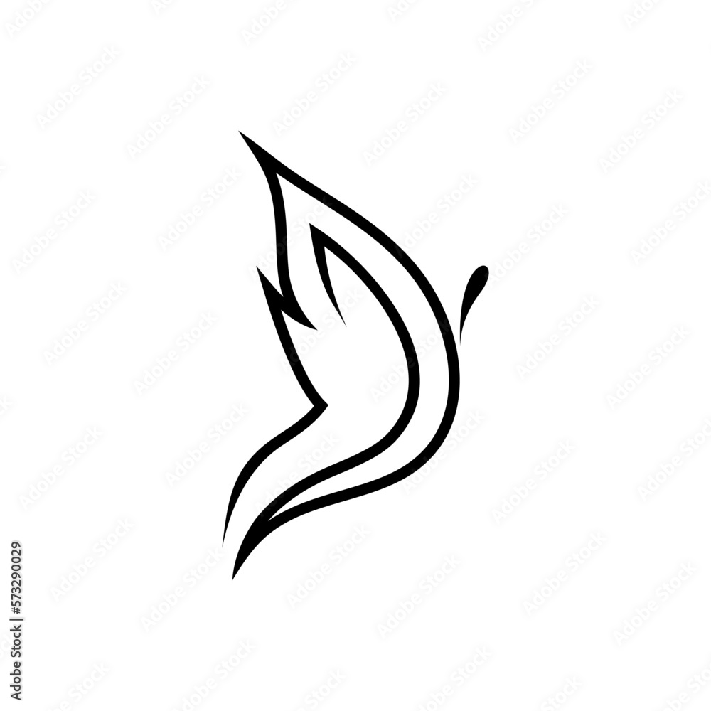 ILLUSTRATION OF BUTTERFLY AND LETTER D ILLUSTRATION OF BUTTERFLY AND LETTER D