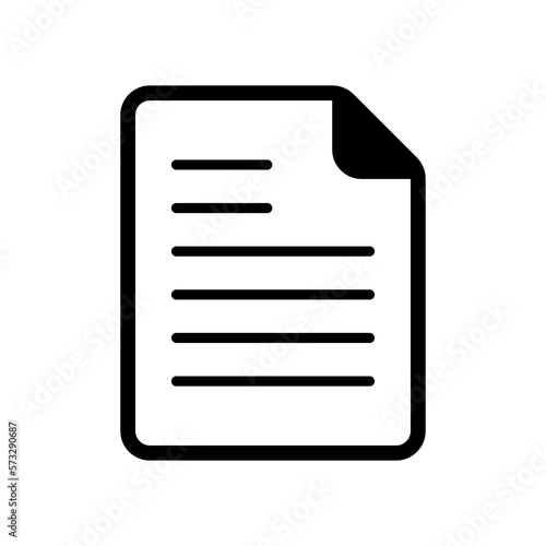 Document icon vector. Simple flat symbol.