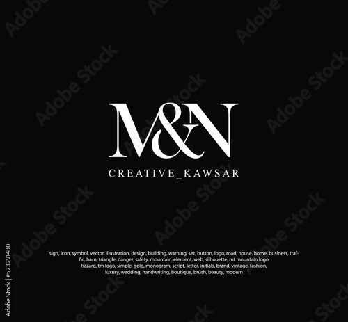 M&N logo or N&M modern logo, golden, creative, minimal, icon, letter, initials, and monogram logo design. free vector files

