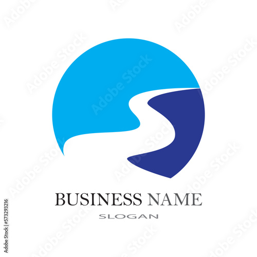 River logo business template vector illustration
