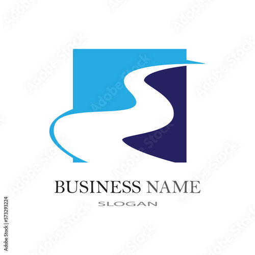 River logo business template vector illustration