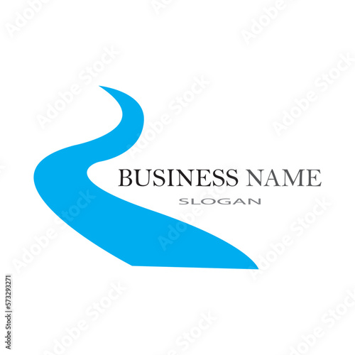 River logo business template vector illustration
