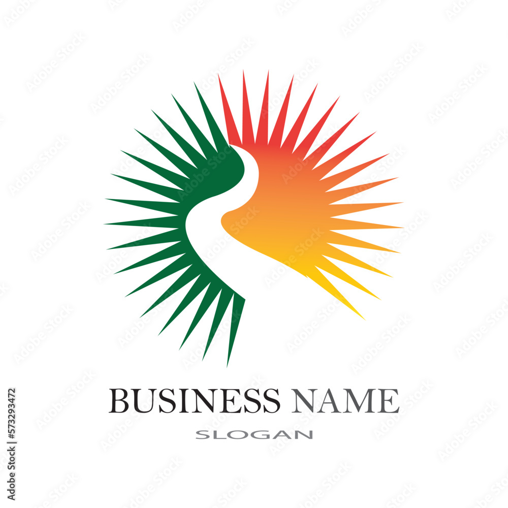 Obraz premium River logo business template vector illustration