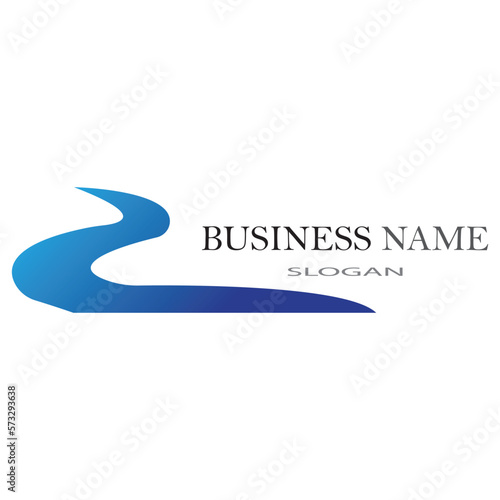 River logo business template vector illustration