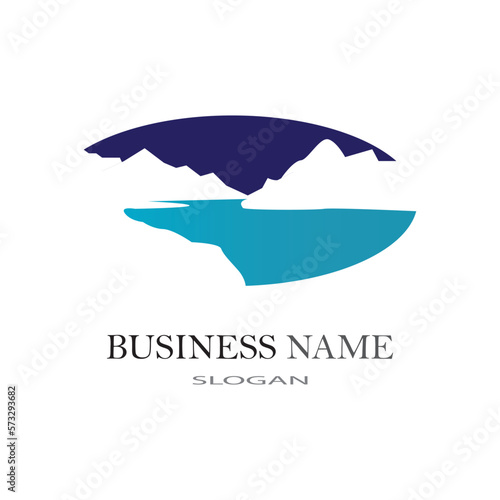River logo business template vector illustration
