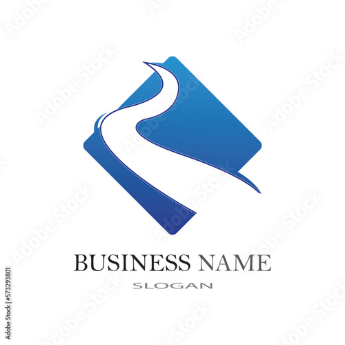River logo business template vector illustration