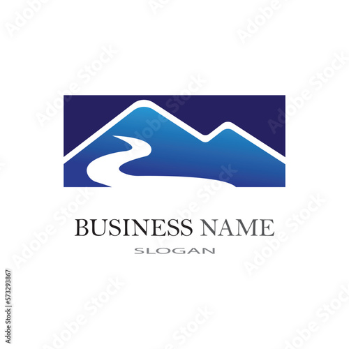 River logo business template vector illustration