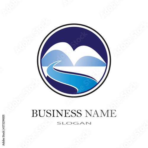River logo business template vector illustration