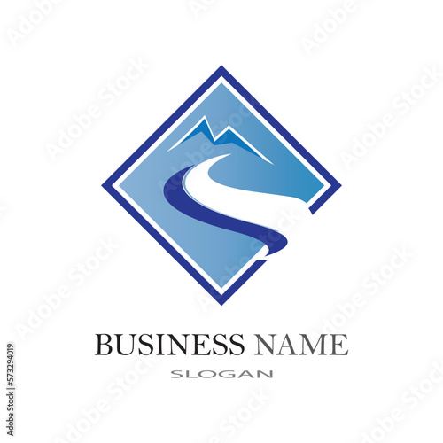 River logo business template vector illustration