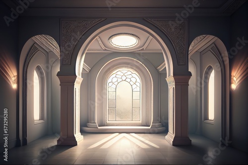 Beautiful Islamic Background. Created with Generative AI Technology