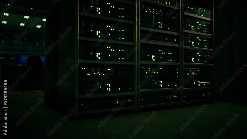 network server room with computers for digital tv ip communications network server room with computers for digital tv ip communications
