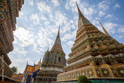 Wat Pho Temple a UNESCO recognized Buddhist temple complex in Bangkok, Thailand.