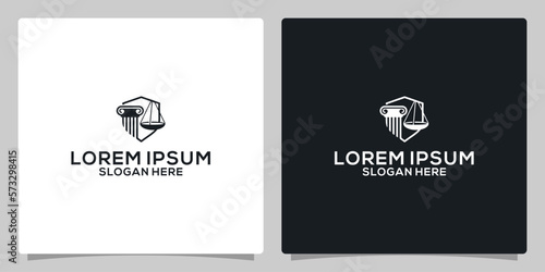 law academy logo design. Legal Education logo. Logo law firm