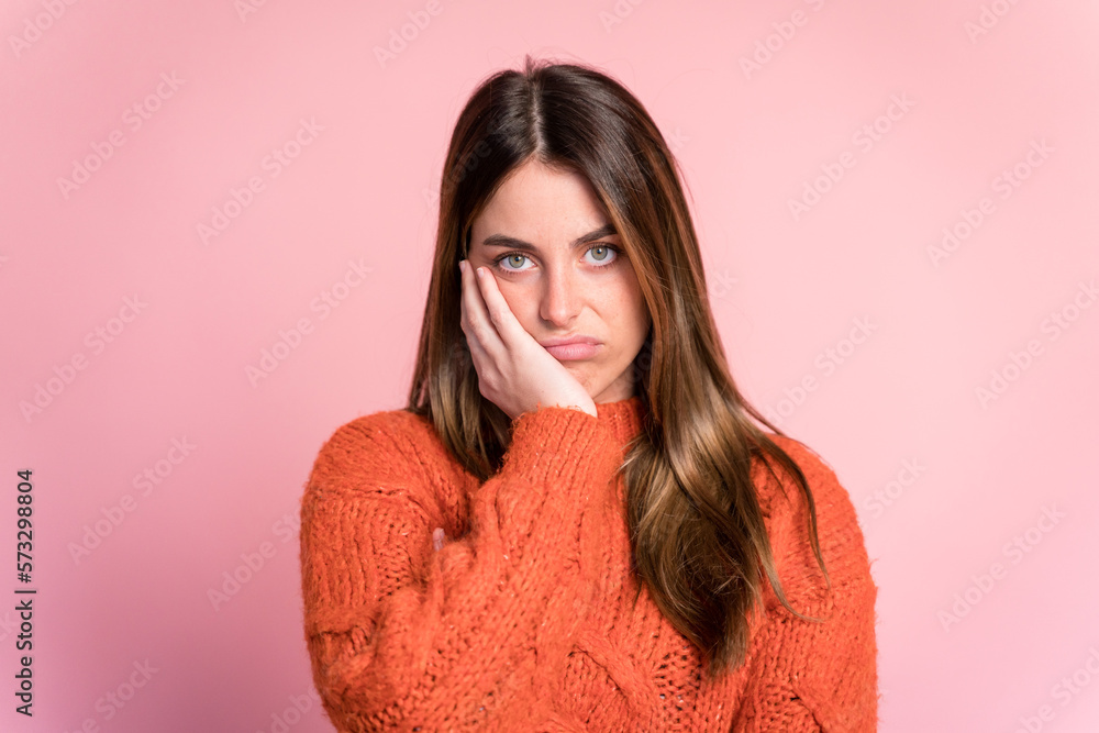 bored woman looking at camera bored woman looking at camera