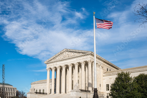 Facade of the United States Suprement Court in Washington, DC 