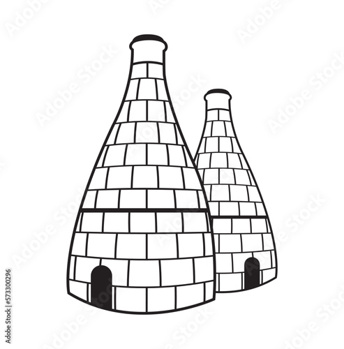 Bottle Kilns (Vector Illustration)
