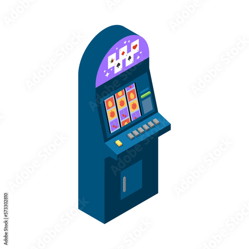 Slot Machine Isometric Composition