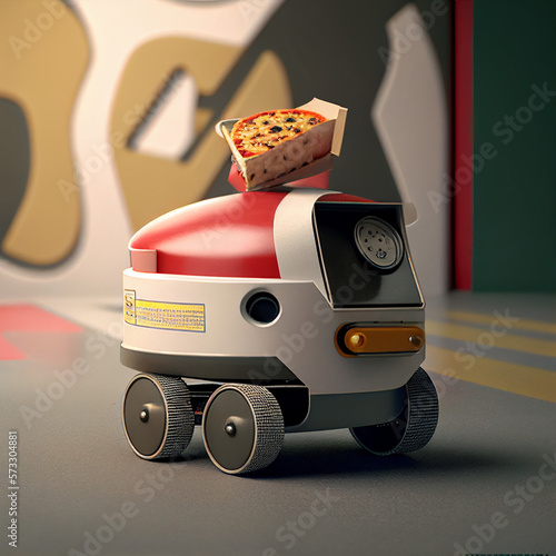 small grocery delivery robot. created using Generative All Technology